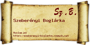 Szeberényi Boglárka névjegykártya