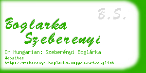 boglarka szeberenyi business card