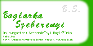 boglarka szeberenyi business card